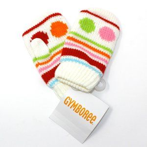 NWT Gymboree 12-24M mittens Cozy Cutie dot striped